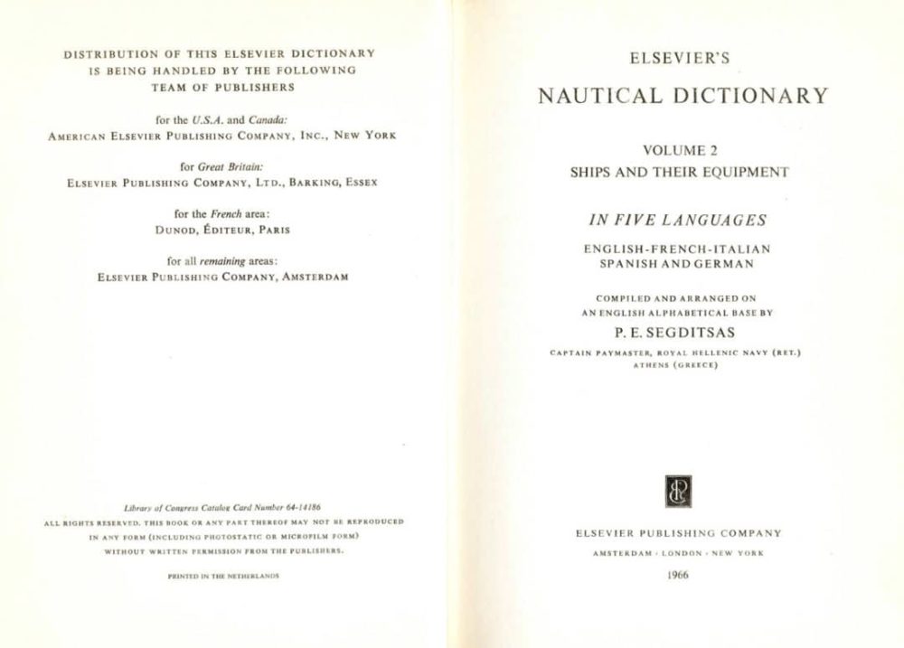 Elsevier's Nautical Dictionary