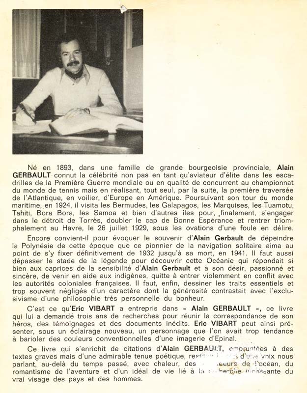 Alain Gerbault par Eric Vibart (1977)